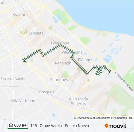 Mapa de 603 R4 de Colectivo