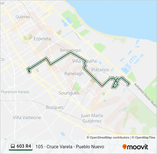 603 R4 Colectivo Line Map