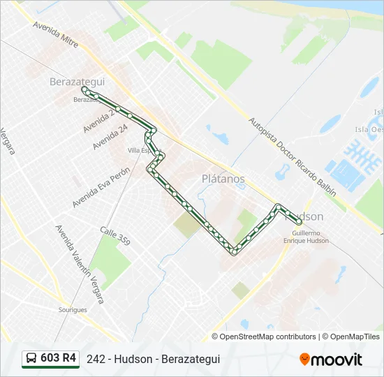 603 R4 Colectivo Line Map