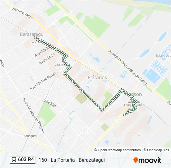 603 R4 Colectivo Line Map
