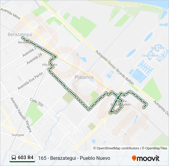 Mapa de 603 R4 de Colectivo