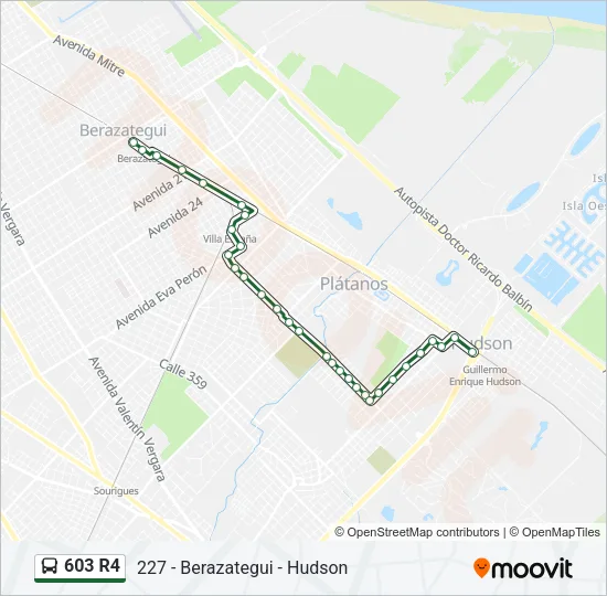 603 R4 Colectivo Line Map