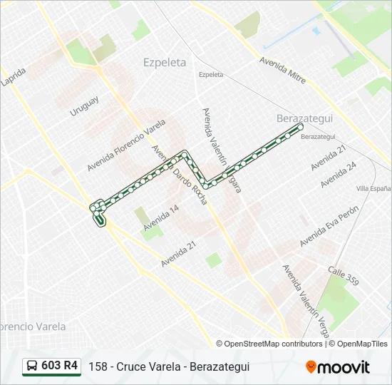603 R4 Colectivo Line Map