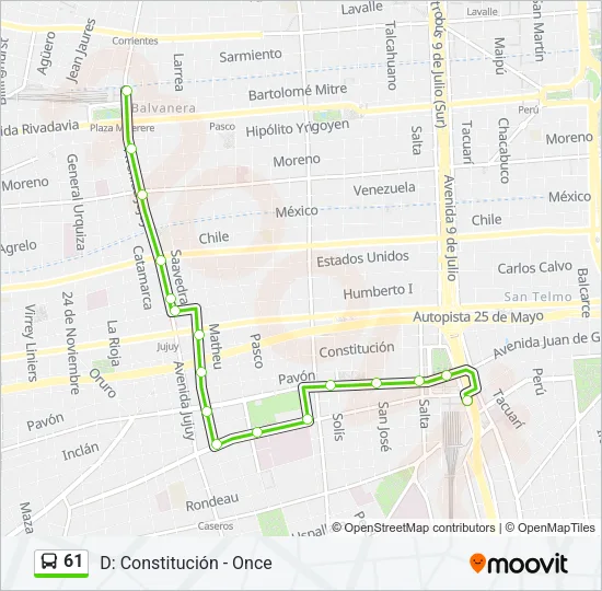 Mapa de 61 de Colectivo