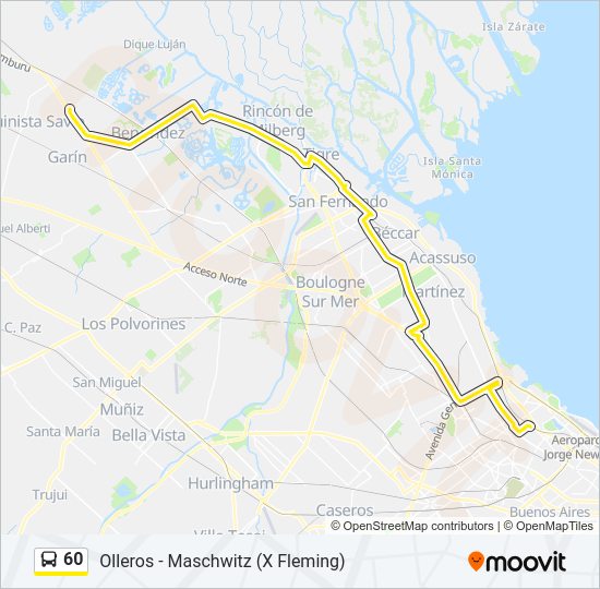 Mapa de 60 de Colectivo