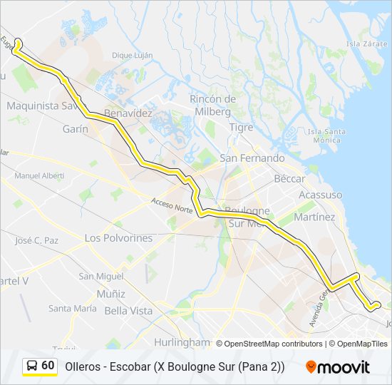 Mapa de 60 de Colectivo