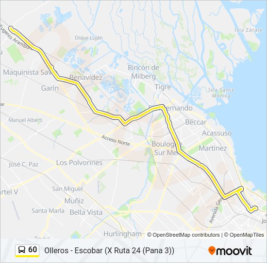 Mapa de 60 de Colectivo