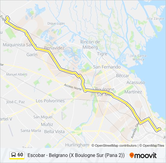 Mapa de 60 de Colectivo