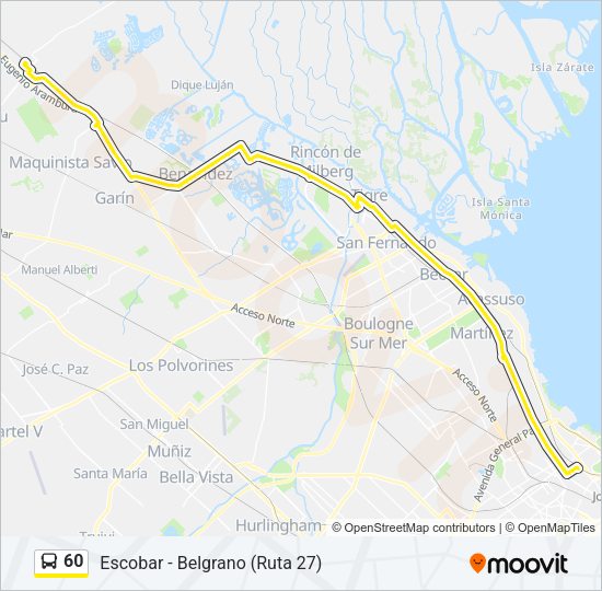 Mapa de 60 de Colectivo