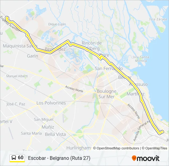 60 Colectivo Line Map