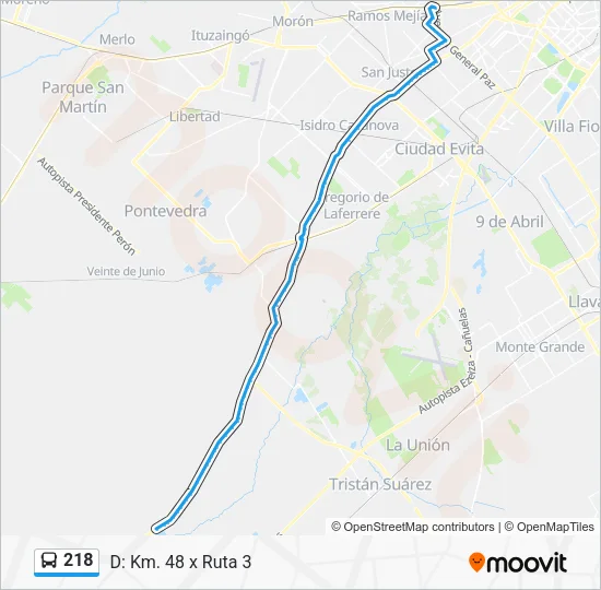 218 Colectivo Line Map