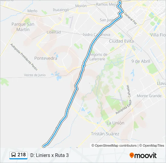 218 Colectivo Line Map