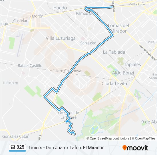 325 Colectivo Line Map