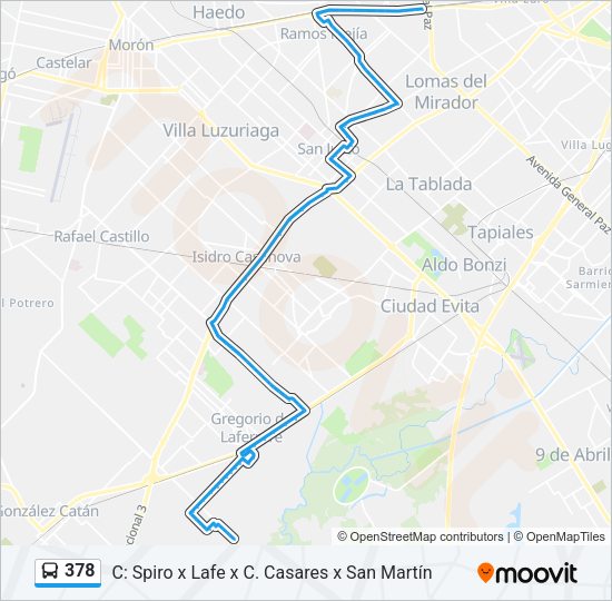 378 Colectivo Line Map