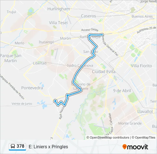 378 Colectivo Line Map