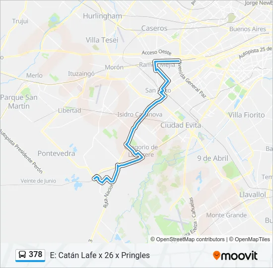 378 Colectivo Line Map