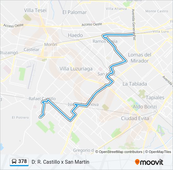 378 Colectivo Line Map