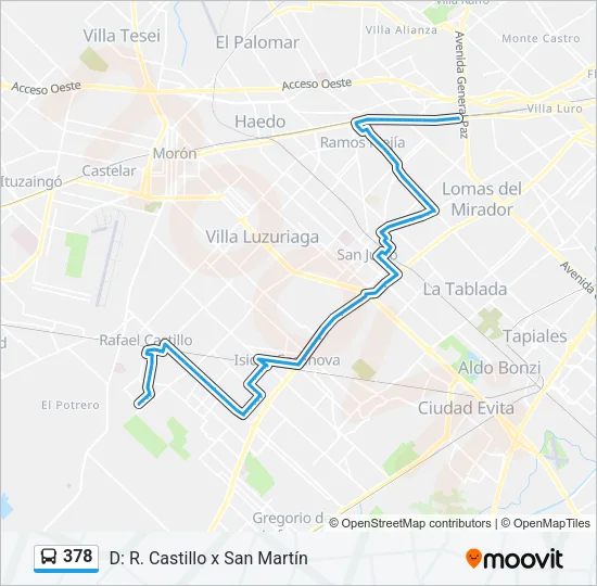 378 Colectivo Line Map