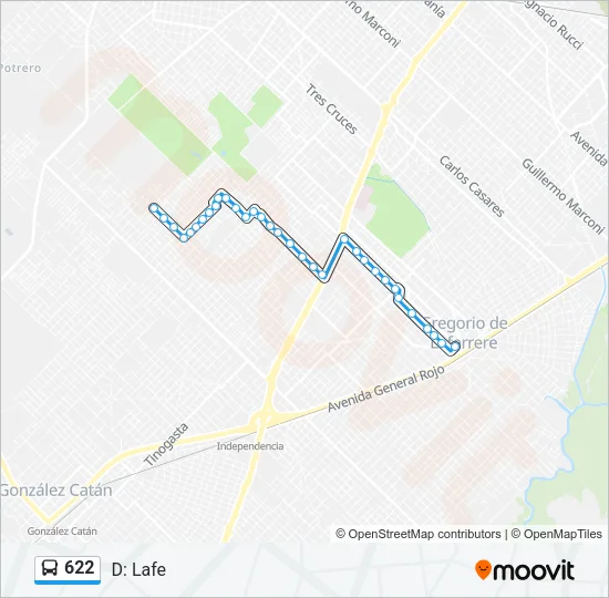 622 Colectivo Line Map