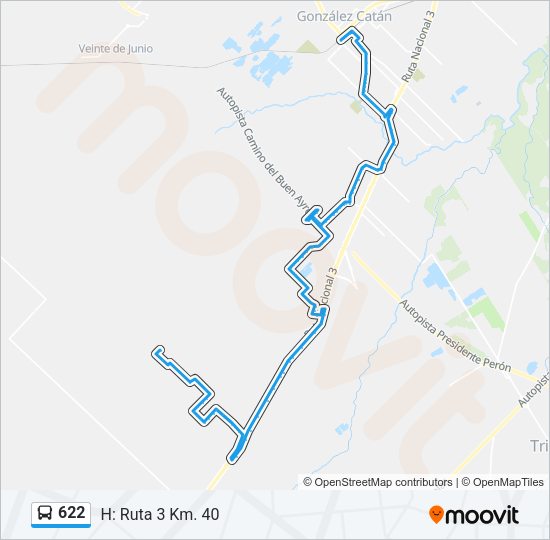 622 Colectivo Line Map