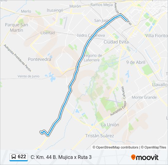 622 Colectivo Line Map