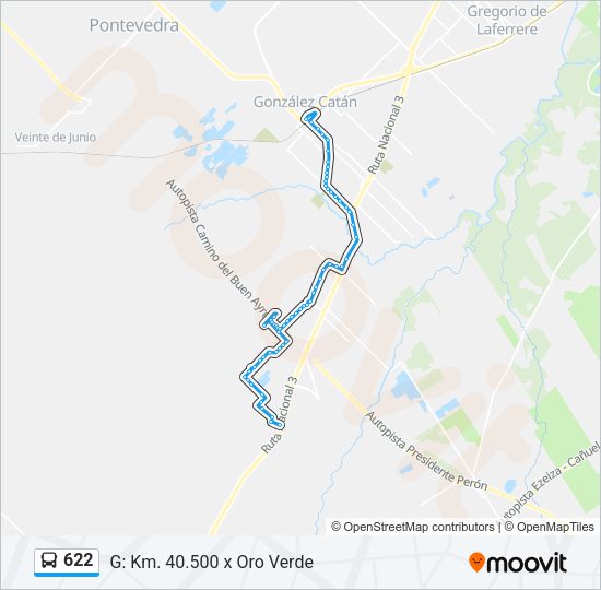 622 Colectivo Line Map