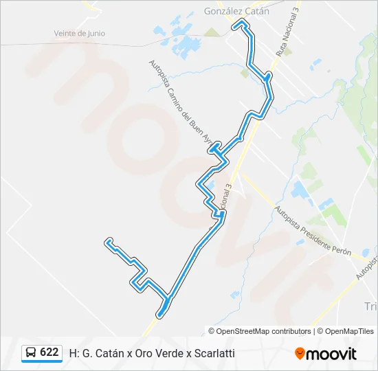 622 Colectivo Line Map