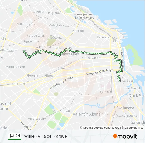 24 Colectivo Line Map