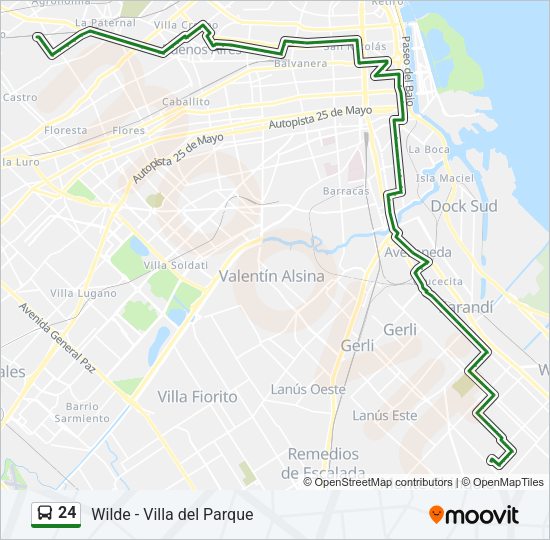 24 Colectivo Line Map
