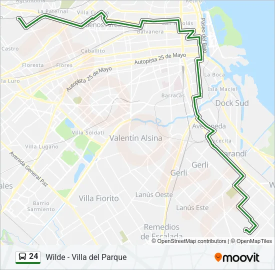 24 Colectivo Line Map