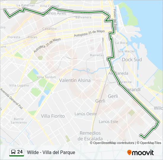 24 Colectivo Line Map