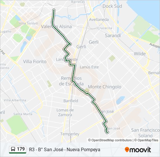 179 colectivo Line Map