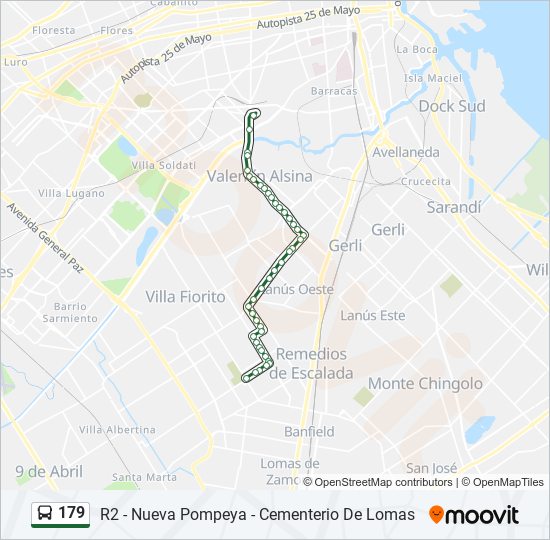 179 colectivo Line Map