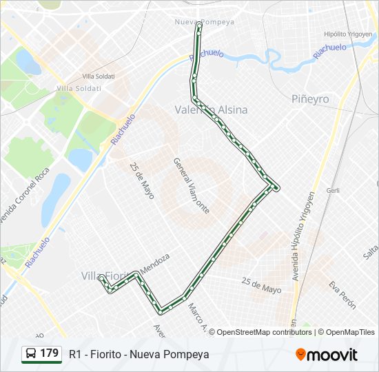 Mapa de 179 de Colectivo