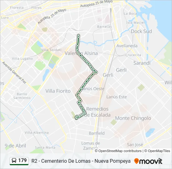 179 Colectivo Line Map