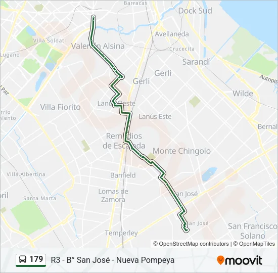 179 Colectivo Line Map