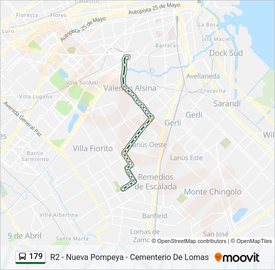 179 Colectivo Line Map