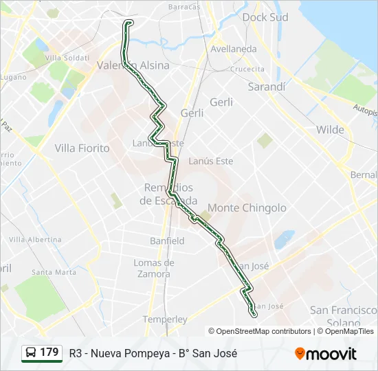 179 Colectivo Line Map