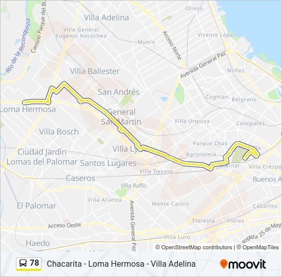 Mapa de 78 de Colectivo