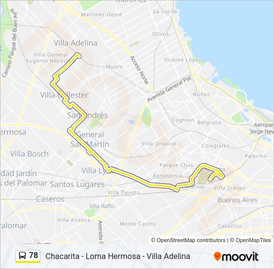 Mapa de 78 de Colectivo