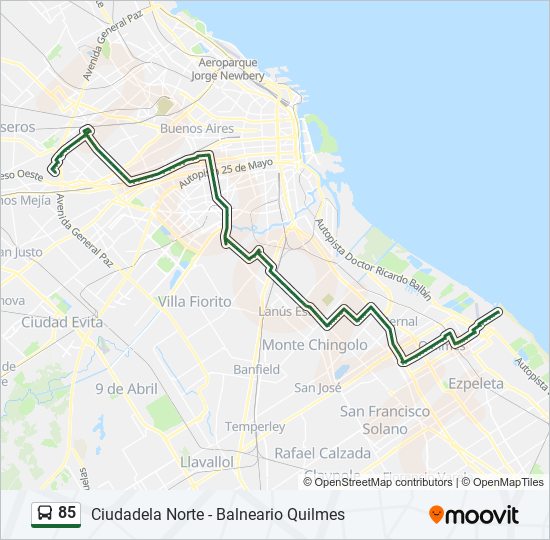 Mapa de 85 de Colectivo