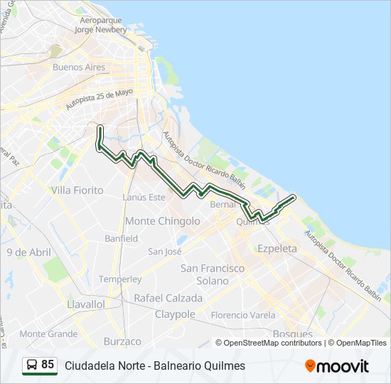 85 Colectivo Line Map