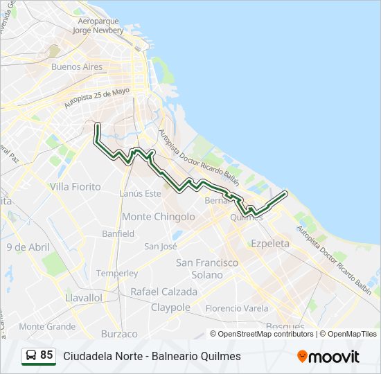 Mapa de 85 de Colectivo