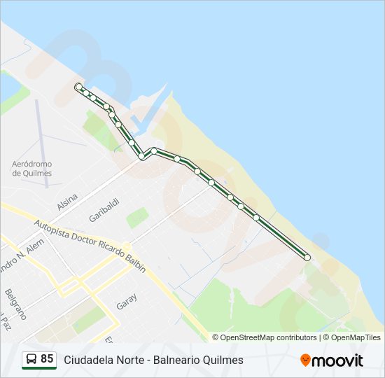 85 Colectivo Line Map