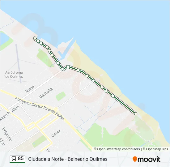 85 Colectivo Line Map