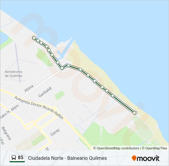 85 Colectivo Line Map