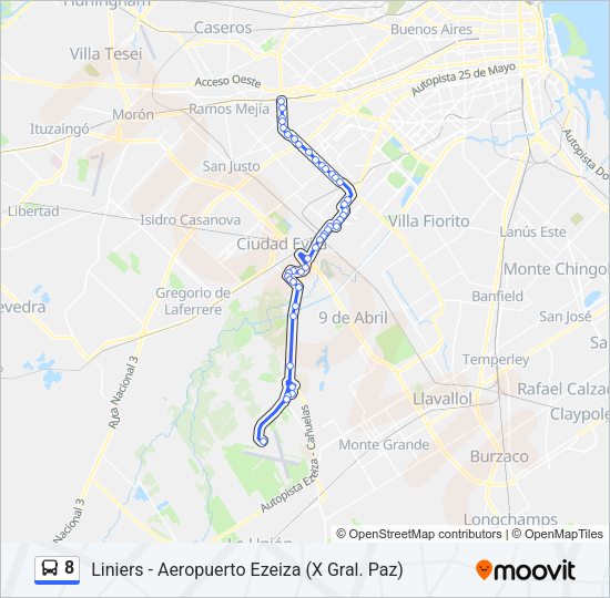 Mapa de 8 de Colectivo
