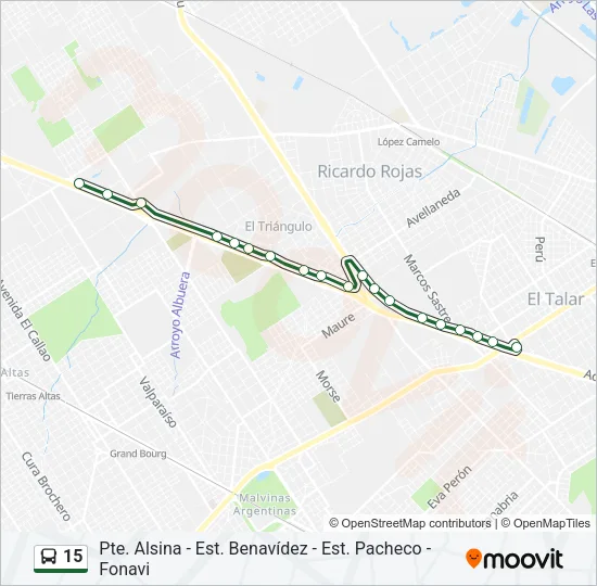 15 Colectivo Line Map