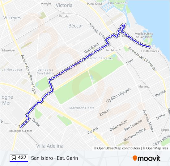 437 Colectivo Line Map