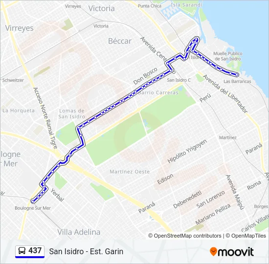 437 Colectivo Line Map